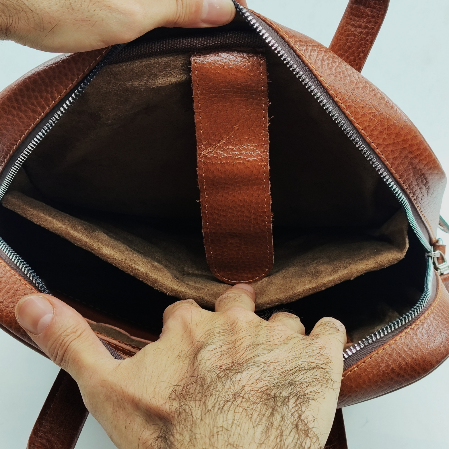 کیف دانشجویی چرم تبریز تک