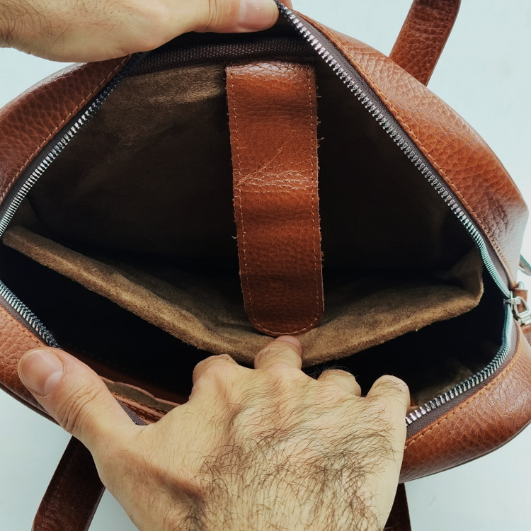 کیف دانشجویی چرم تبریز تک